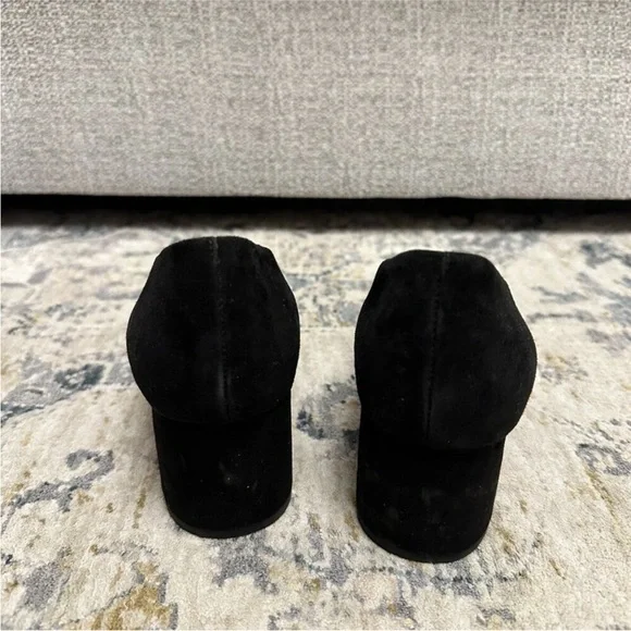 Tory Burch GiGi Black Leather Pointed Toe Block Heel Pumps, size 8.5, EUC - Picture 5 of 5